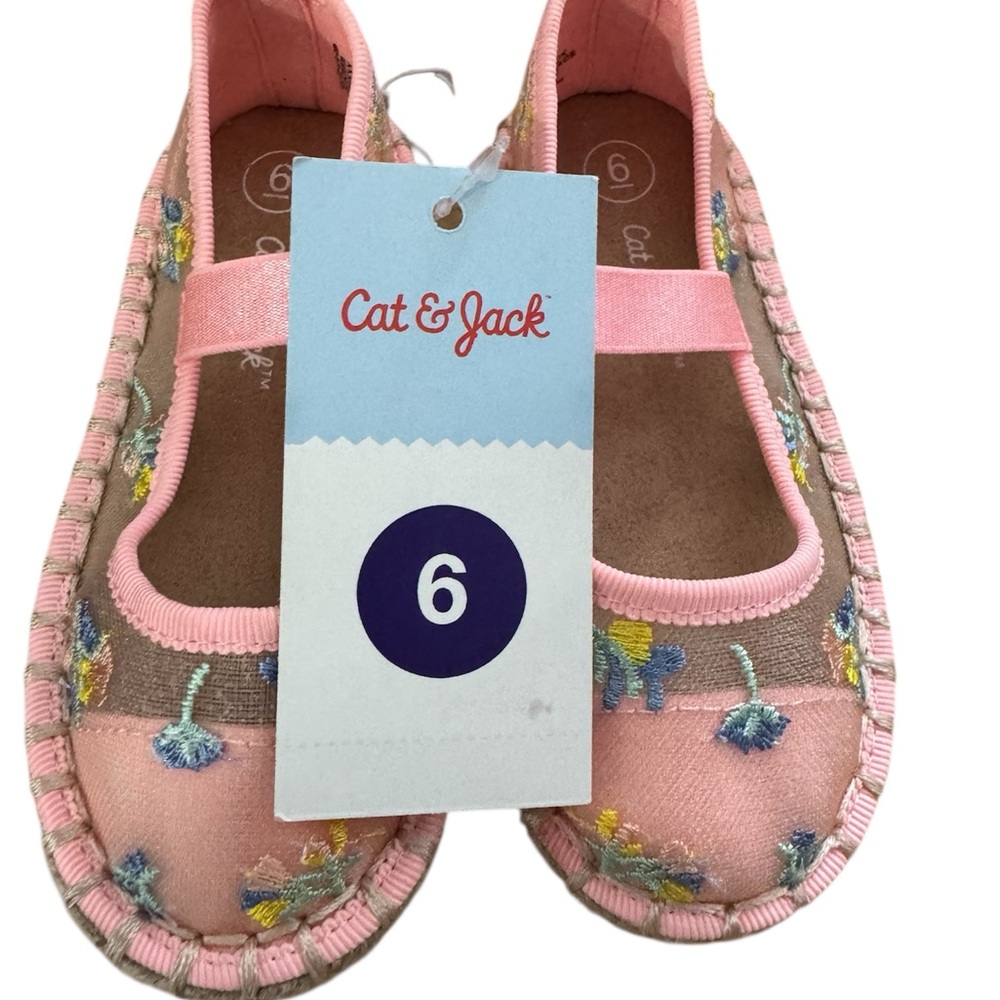 Cat & Jack Pink floral Shoes - Picture 2 of 3